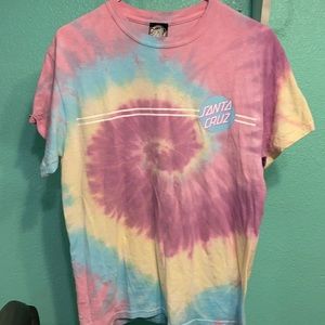 tie die Santa Cruz shirt